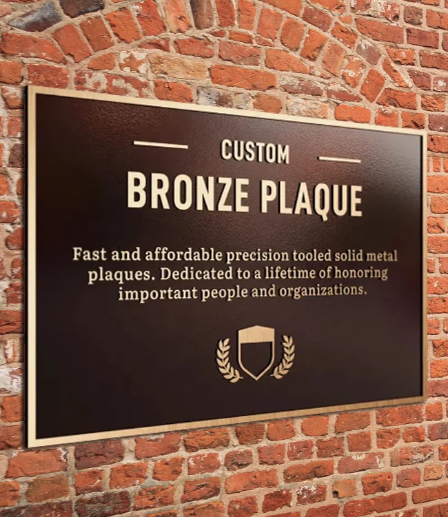 Brass Copper Sculpted Address Plaque